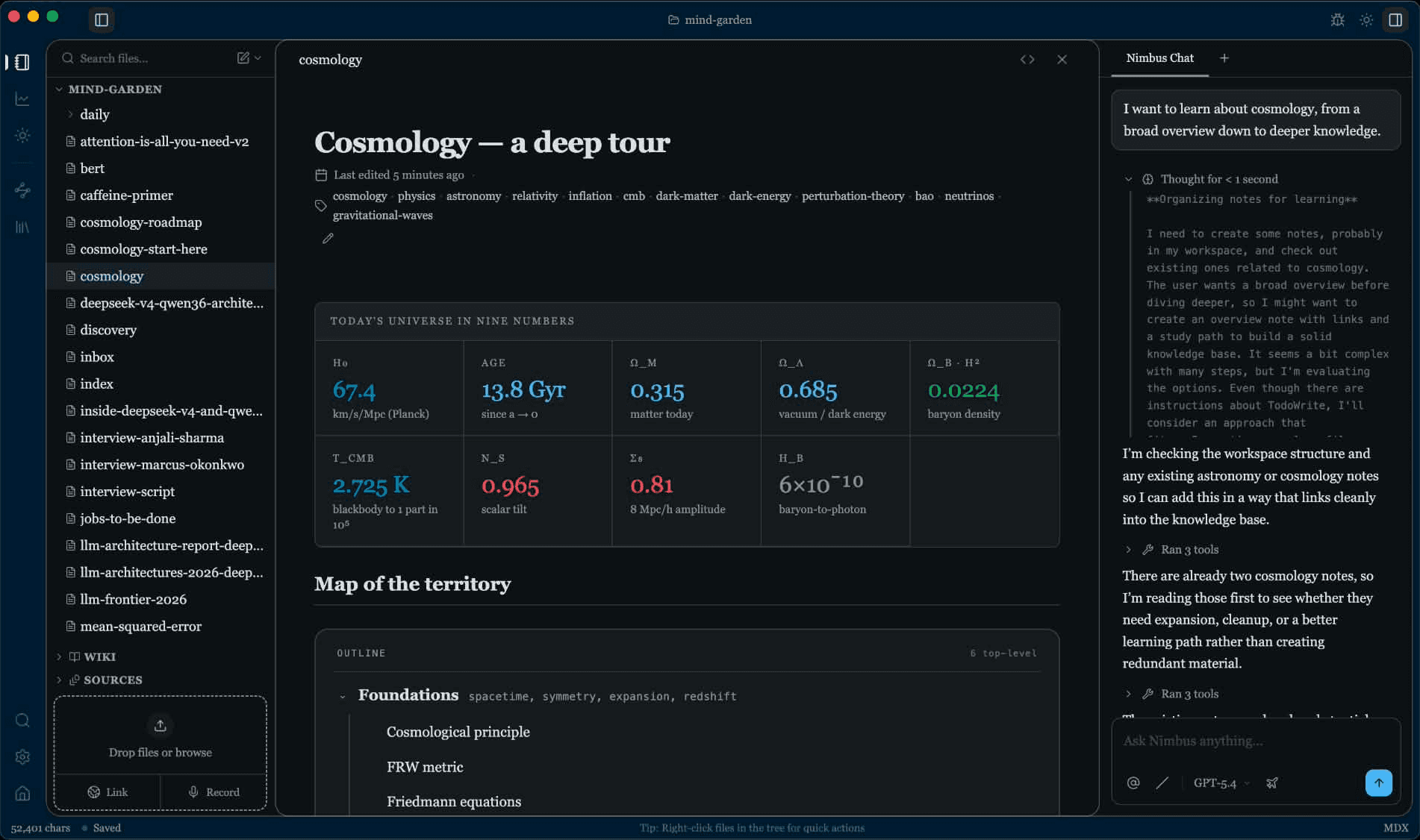 Noteshell app — dark mode